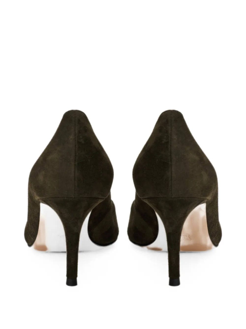 Gianvito Rossi Gianvito 70 pointed-toe suede heeled pumps Groen