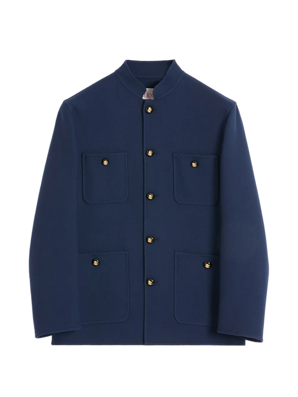 Valentino Garavani stand-up-collar button-up jacket - Blu
