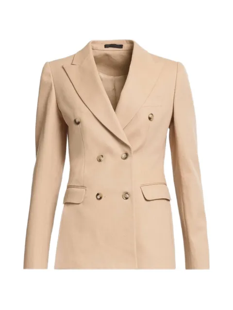 Elie Saab blazer con doble botonadura de dril