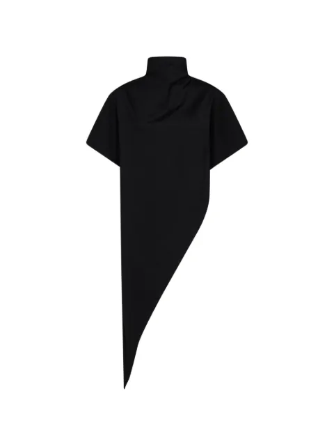 Alaïa camiseta asimétrica con cuello alto
