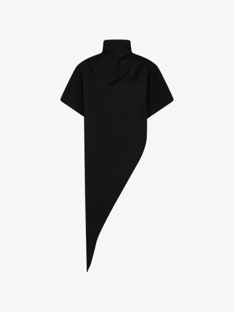 Alaïa asymmetric high-neck T-shirt