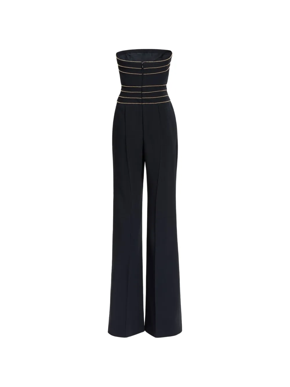 Elie Saab Strapless jumpsuit met verfraaide afwerking Zwart