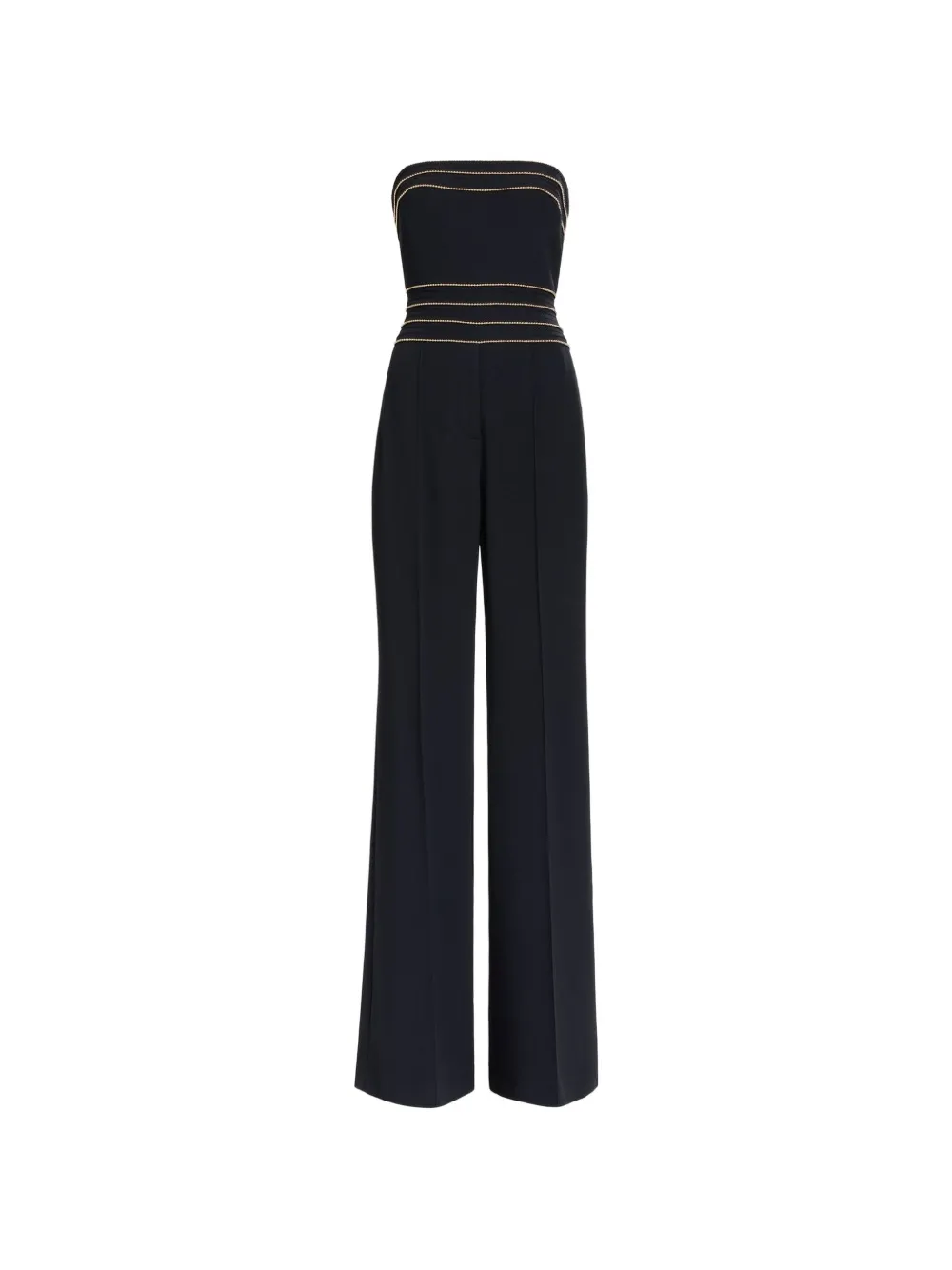 Elie Saab embellished-trim strapless jumpsuit - Schwarz