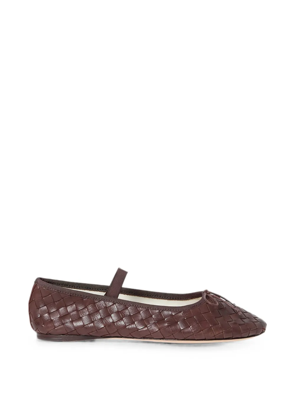 Loeffler Randall Leonie geweven ballerina's Bruin