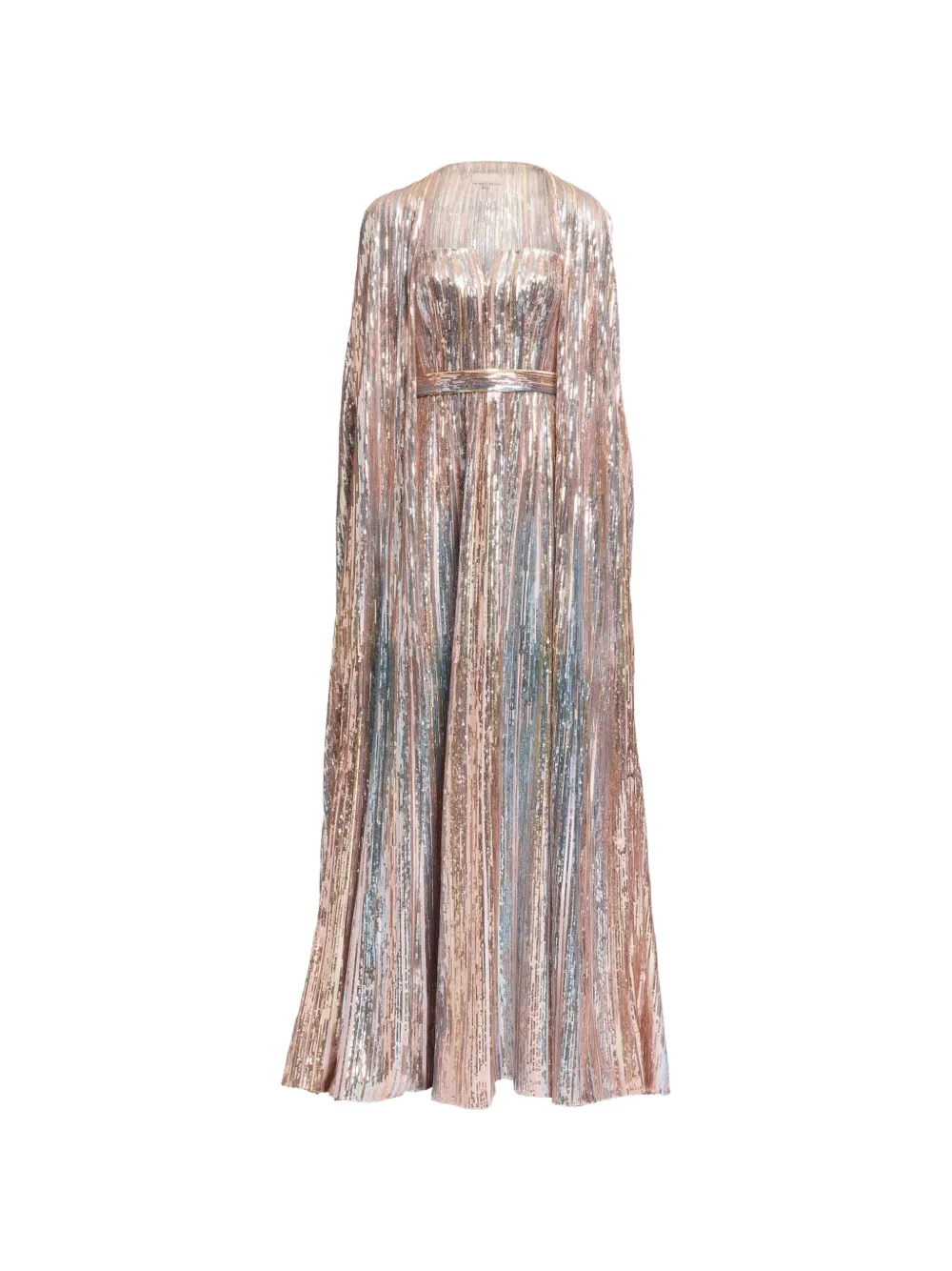 Elie Saab sequin-embroidered cape-sleeve gown - Rosa