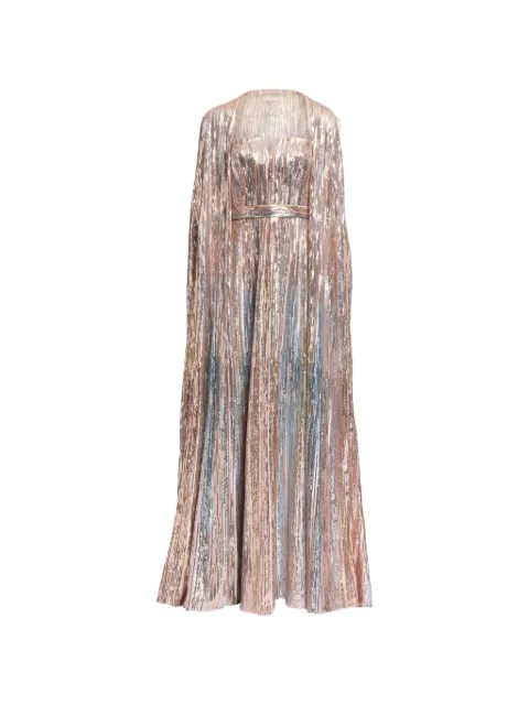 Elie Saab sequin-embroidered cape-sleeve gown