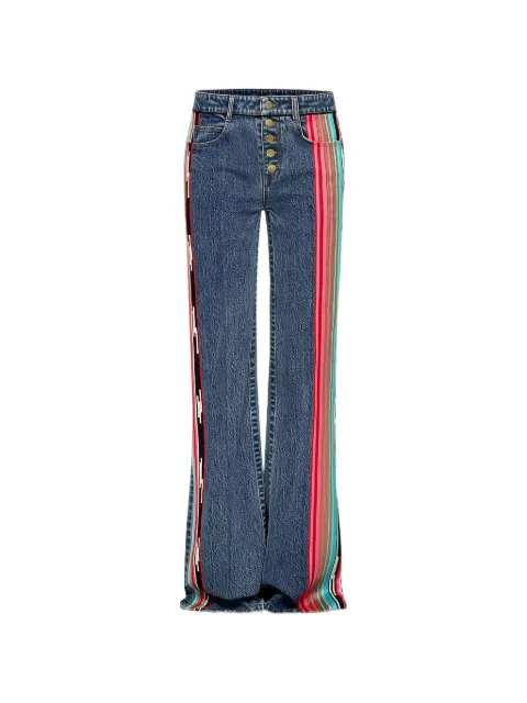 Hellessy Omar striped-trim straight-leg jeans
