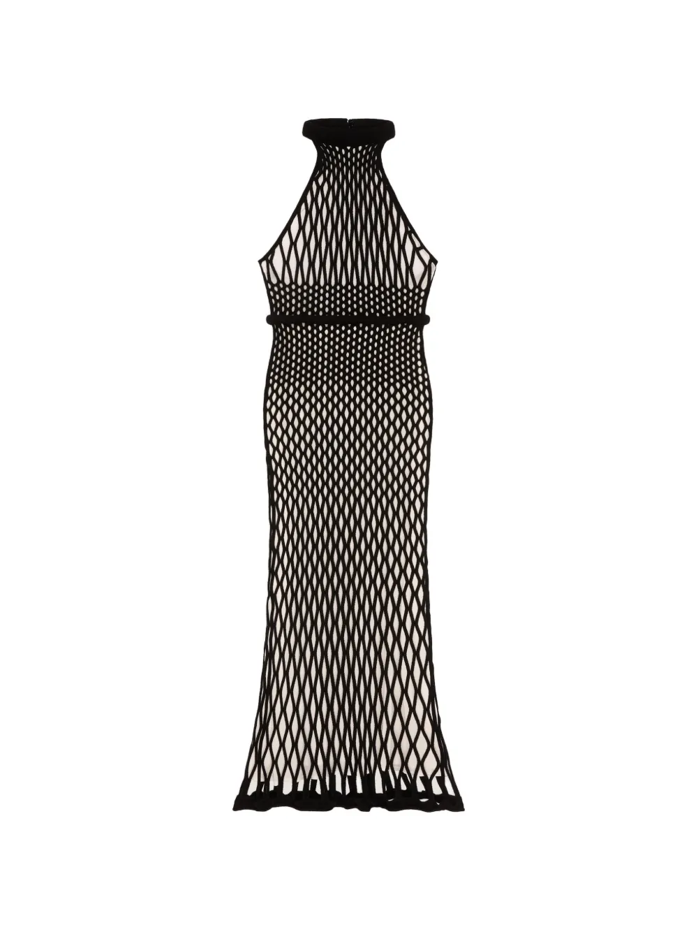 Givenchy open-knit halterneck maxi dress - Schwarz