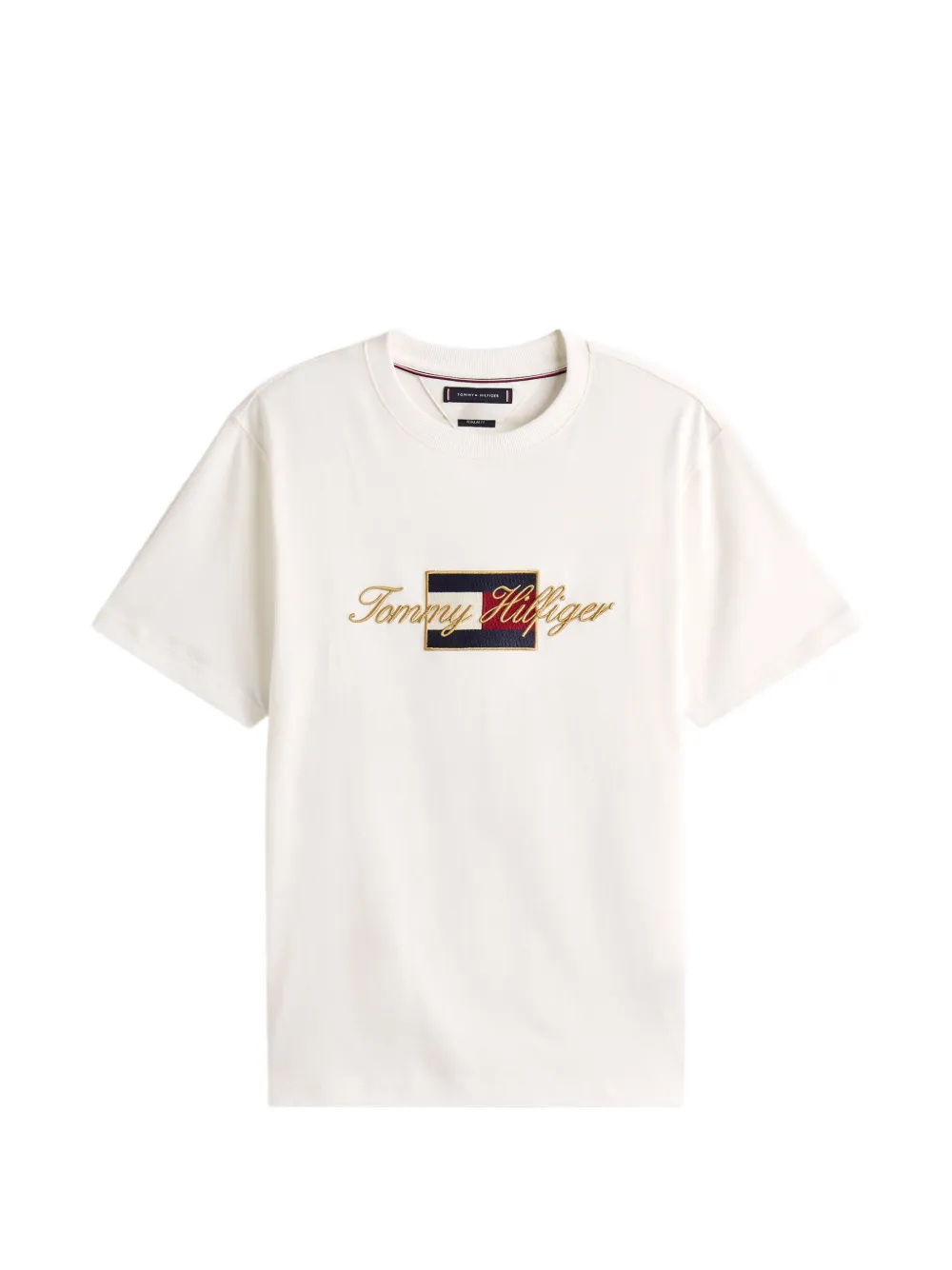 Tommy Hilfiger embroidered-logo crew-neck T-shirt - Weiß