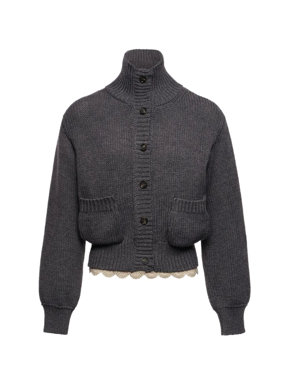 Magda Butrym ribbed-knit cardigan - Grigio