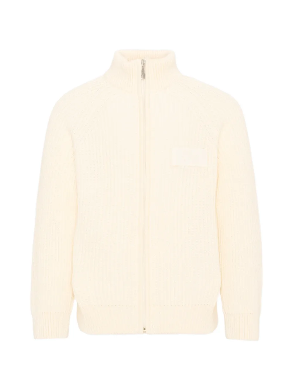 Paul & Shark Junior logo-patch zip-up cardigan - Nude