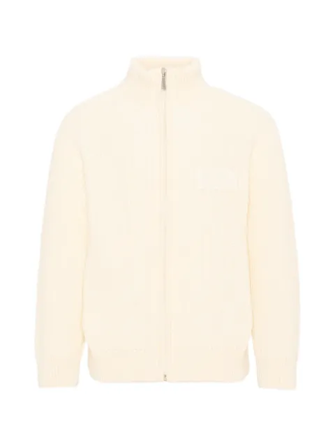 Paul & Shark Junior logo-patch zip-up cardigan