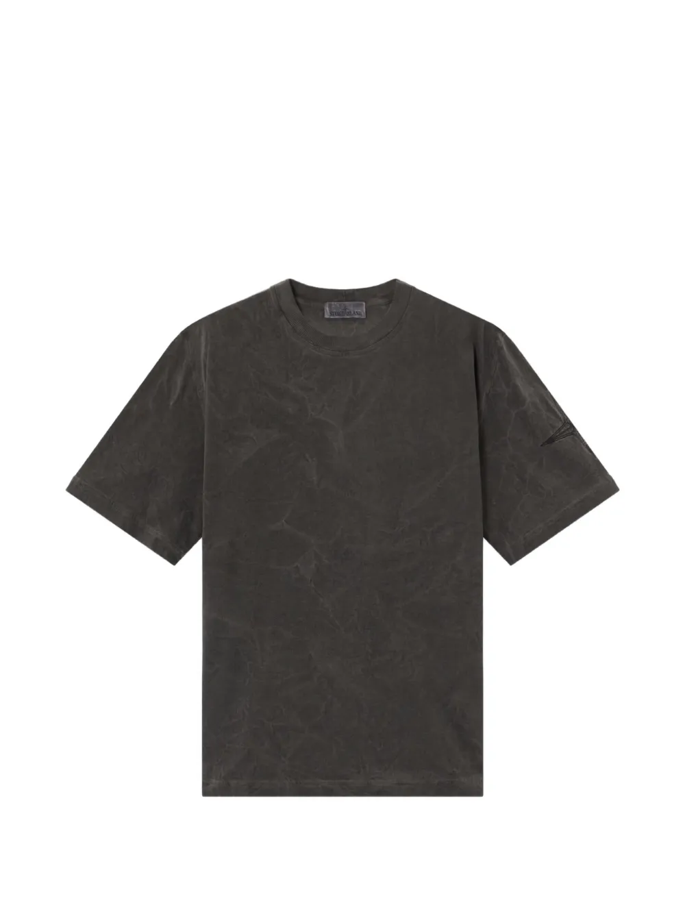 Stone Island 페이디드 이펙트 로고 패치 티셔츠 | 그레이 | Image 1