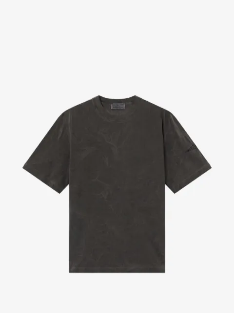 Stone Island faded-effect logo-patch T-shirt