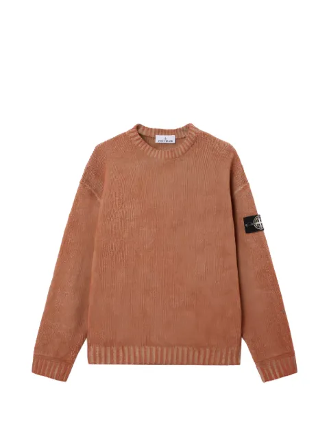 Stone Island logo-patch crew-neck sweater