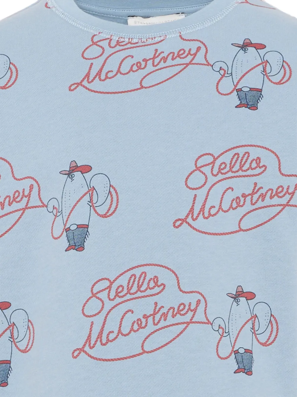 Stella McCartney Kids Katoenen sweater met print Blauw