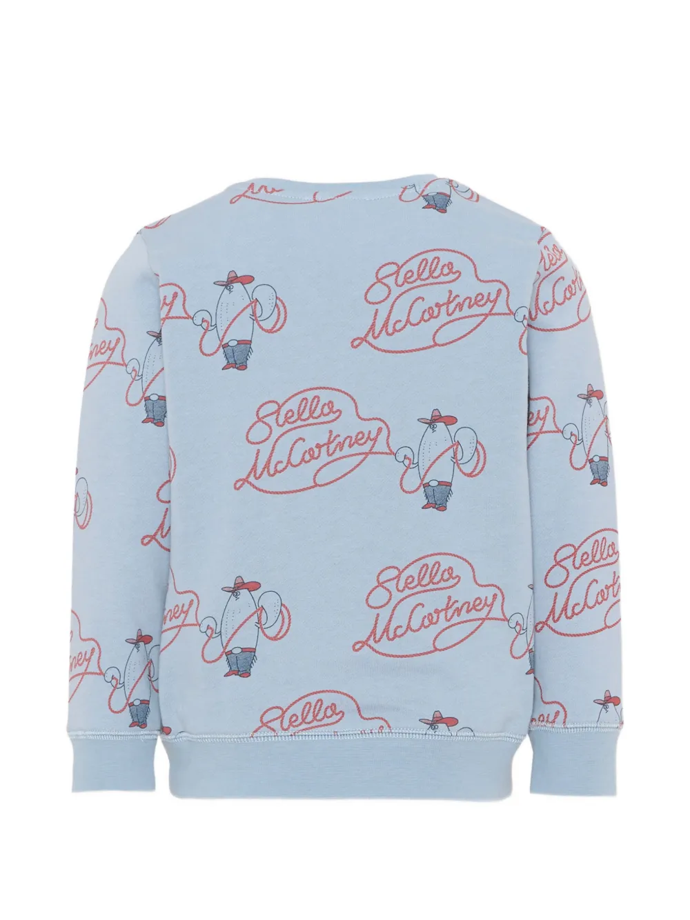 Stella McCartney Kids Katoenen sweater met print Blauw