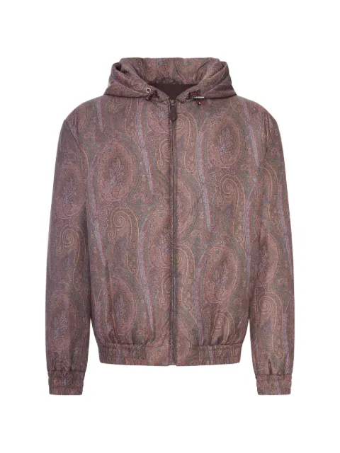 ETRO Arnica-pattern hooded bomber jacket