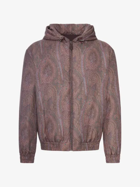 ETRO Arnica-pattern hooded bomber jacket