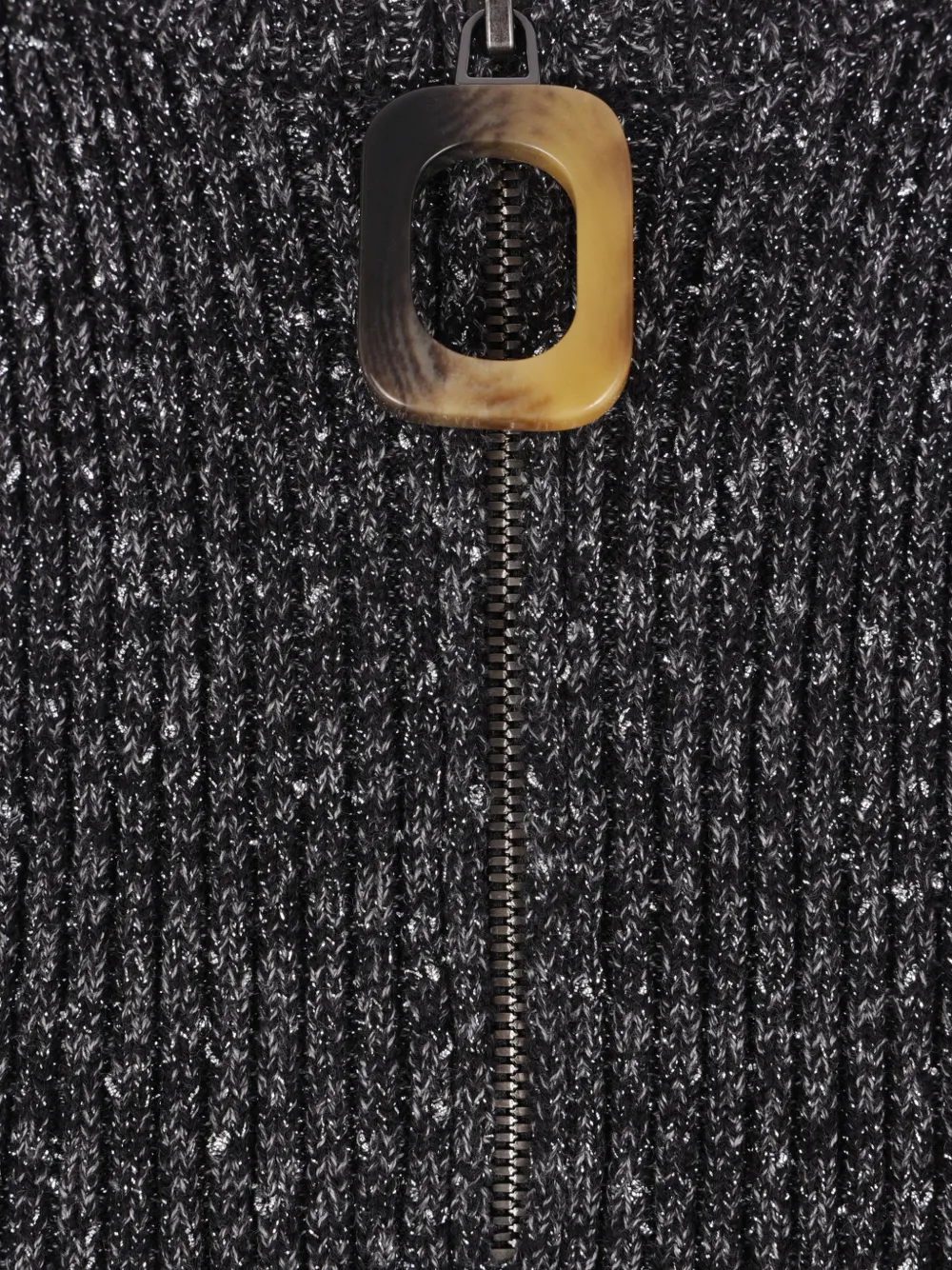 JW Anderson Ribgebreide top met rits Grijs