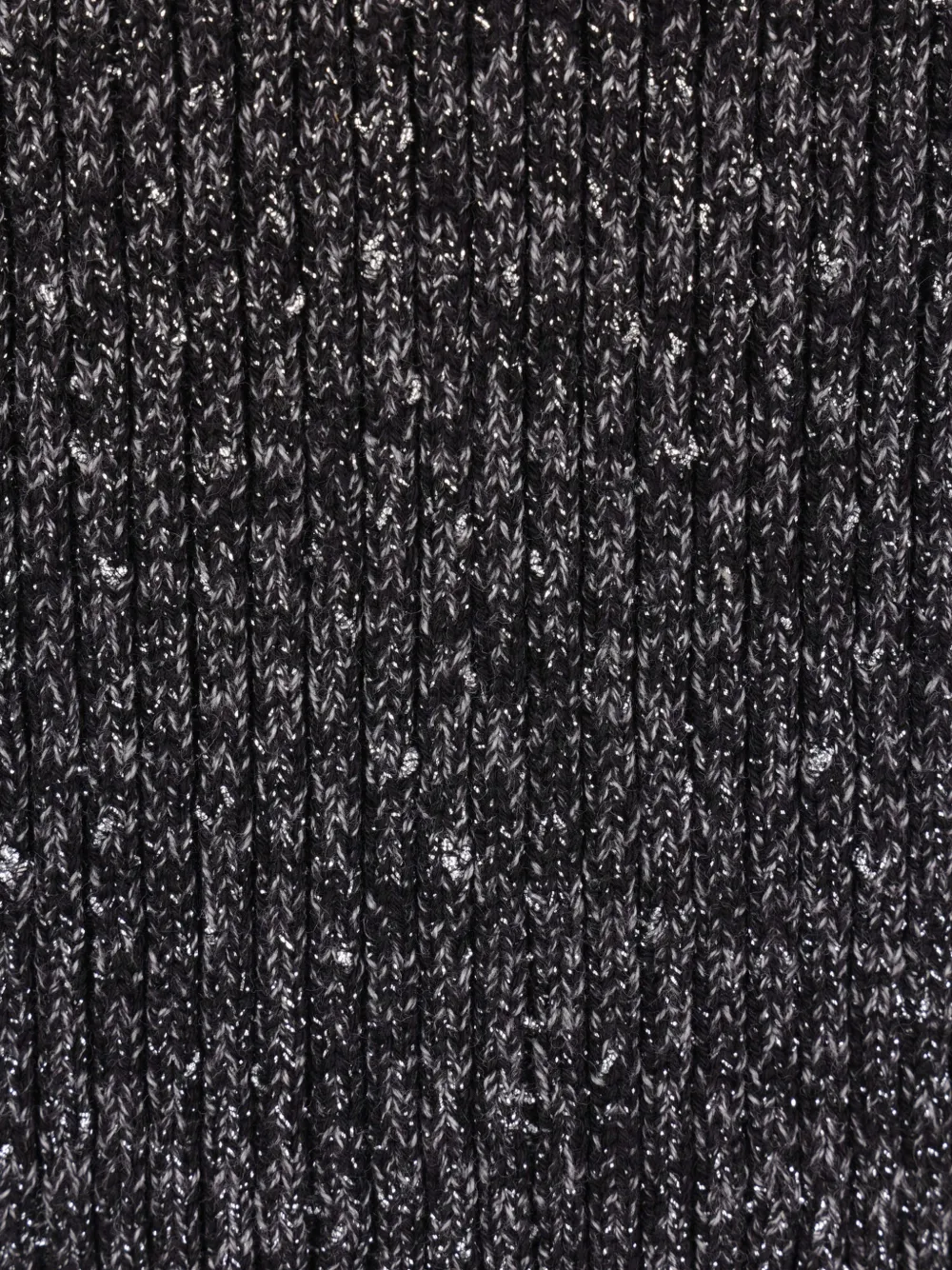 JW Anderson Ribgebreide top met rits Grijs