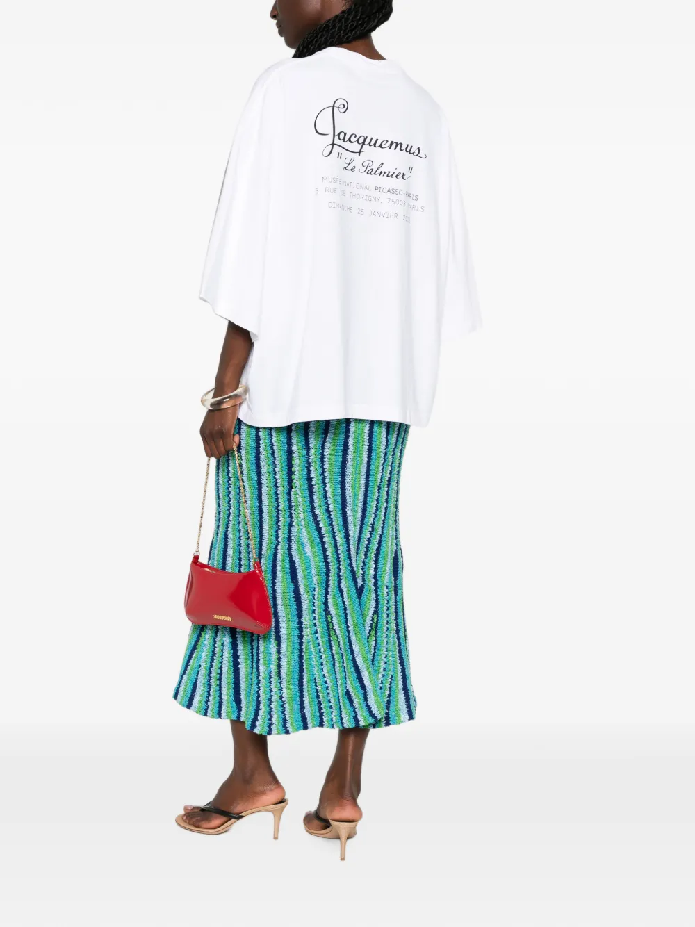 Jacquemus T-shirt met logoprint Wit