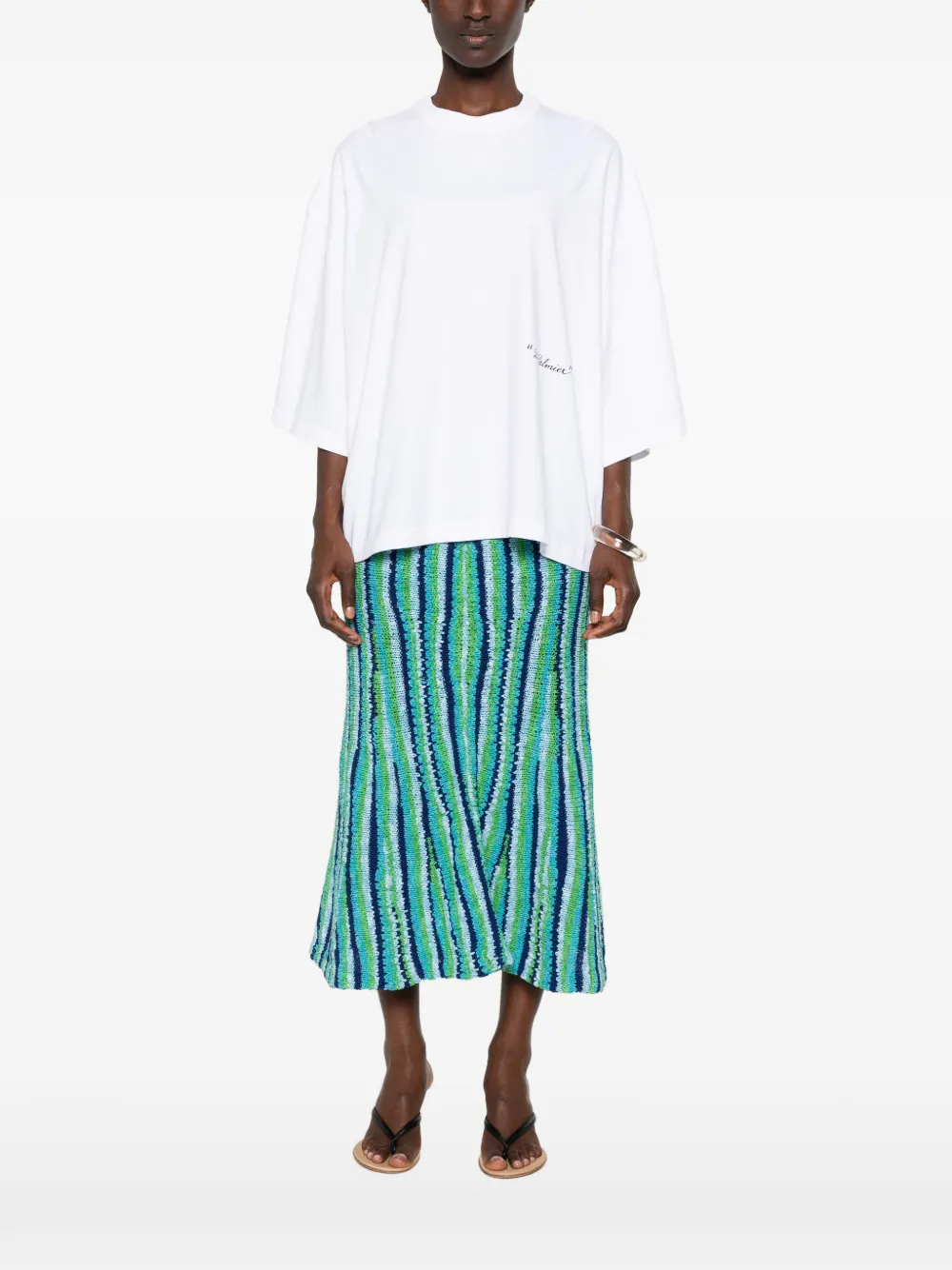 Jacquemus T-shirt met logoprint Wit