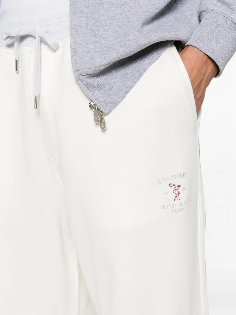 Brunello Cucinelli Trainingsbroek met trekkoordtaille Wit