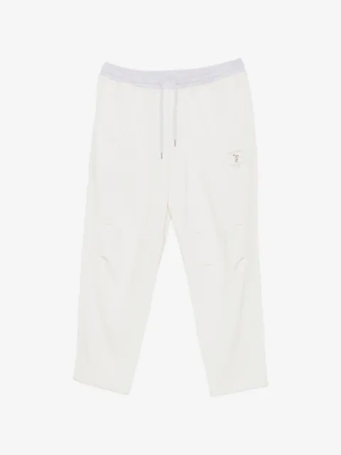 Brunello Cucinelli cotton French terry trousers with embroidery