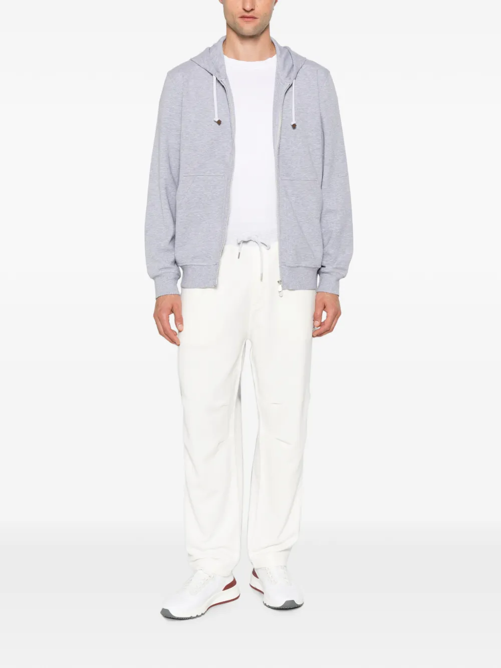 Brunello Cucinelli Trainingsbroek met trekkoordtaille Wit
