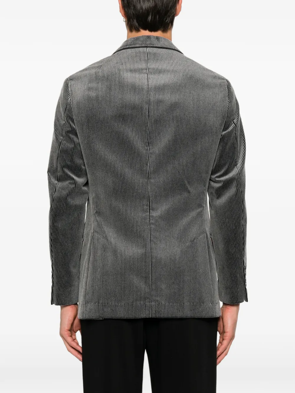 Brunello Cucinelli Ribfluwelen blazer Grijs