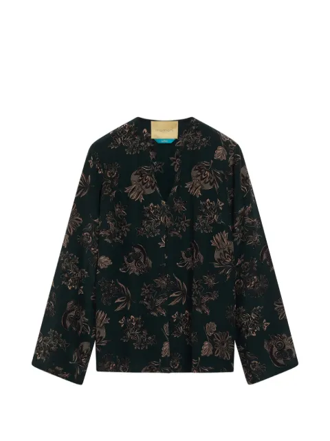 MOMONÌ Nari floral-print silk blouse