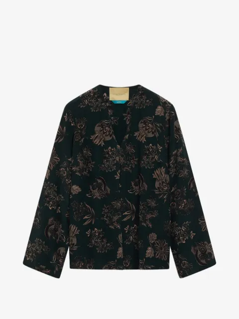 MOMONÌ Nari floral-print silk blouse