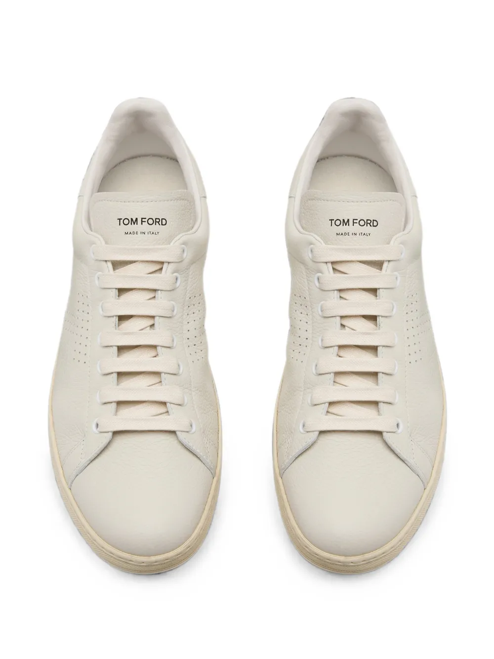TOM FORD leather low-top sneakers Beige