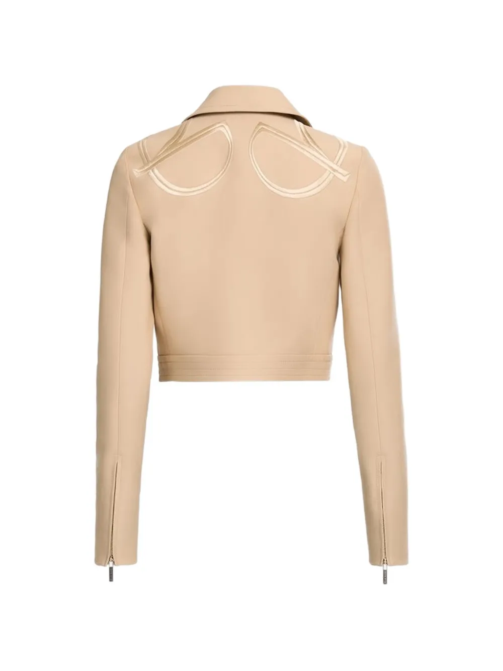 Elie Saab Monogram-embroidered Gabardine Jacket in Neutrals, view 2