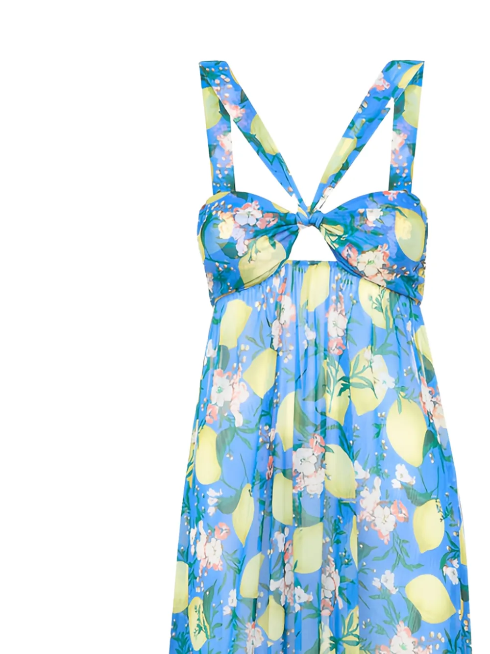 La Perla Maxi-jurk met bloemenprint Blauw