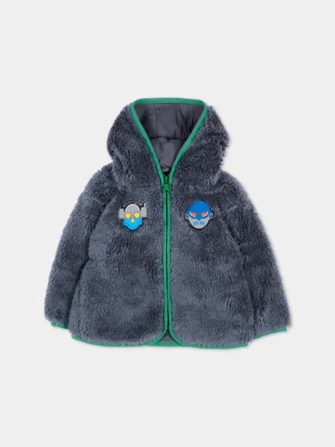 Stella McCartney Kids patch-detail hooded jacket