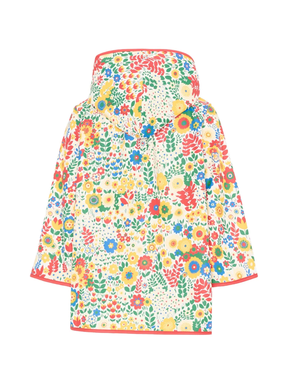 Stella McCartney Kids Regenjas met bloemenprint en capuchon Wit