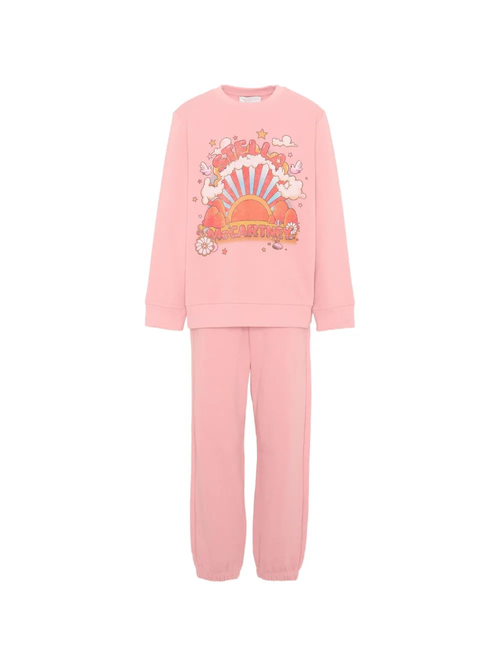 Stella McCartney Kids graphic-print cotton tracksuit - Rosa