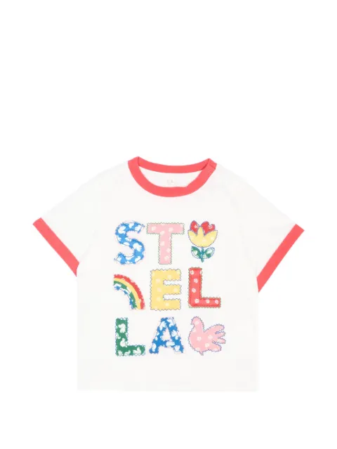 Stella McCartney Kids playera manga corta con logo estampado