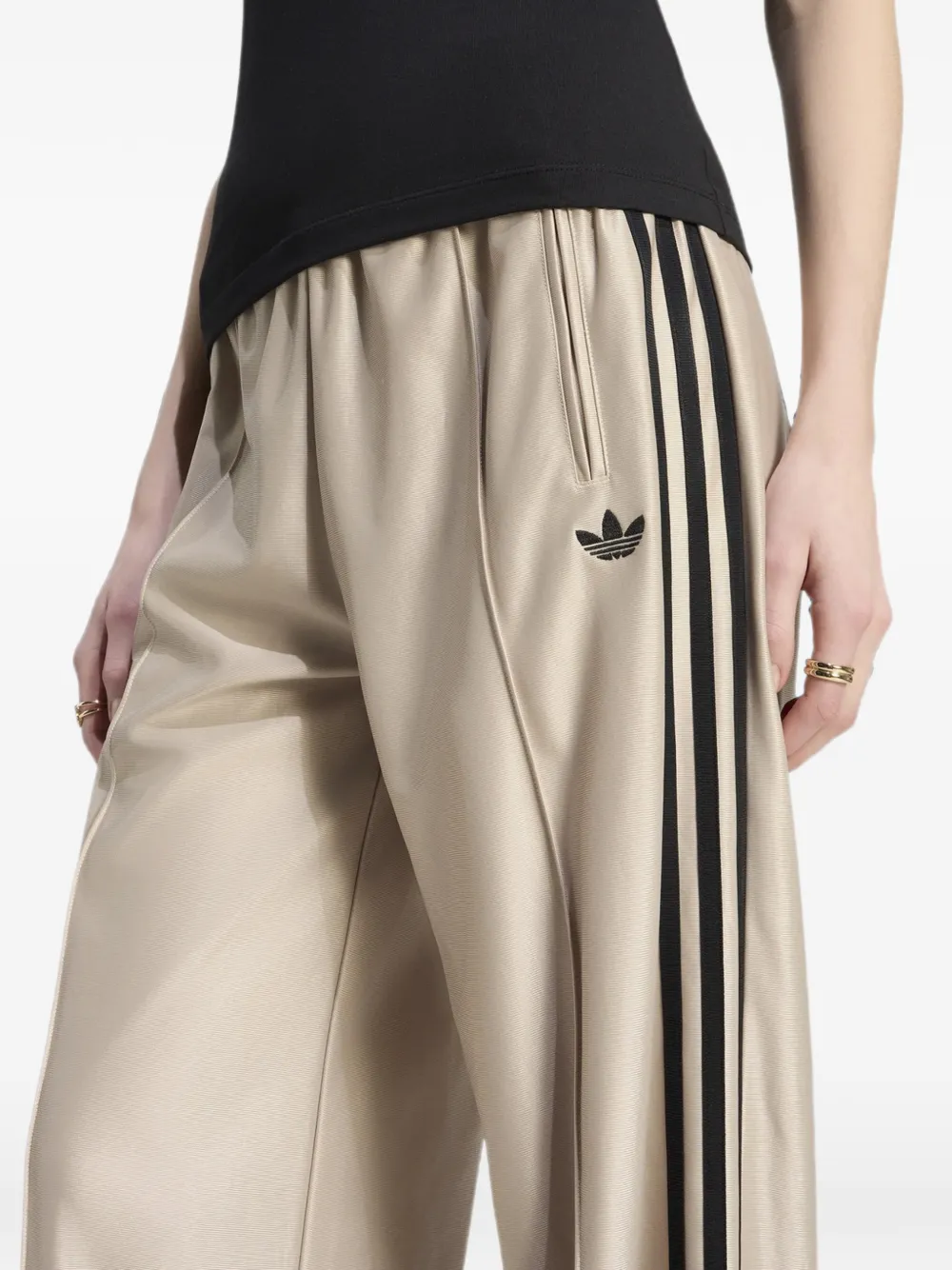 adidas Firebird side-stripe track pants Beige