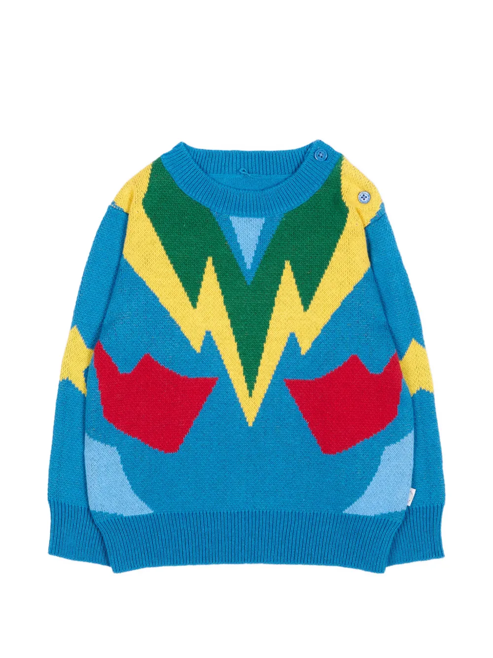 Stella McCartney Kids crew-neck cotton sweater - Blu