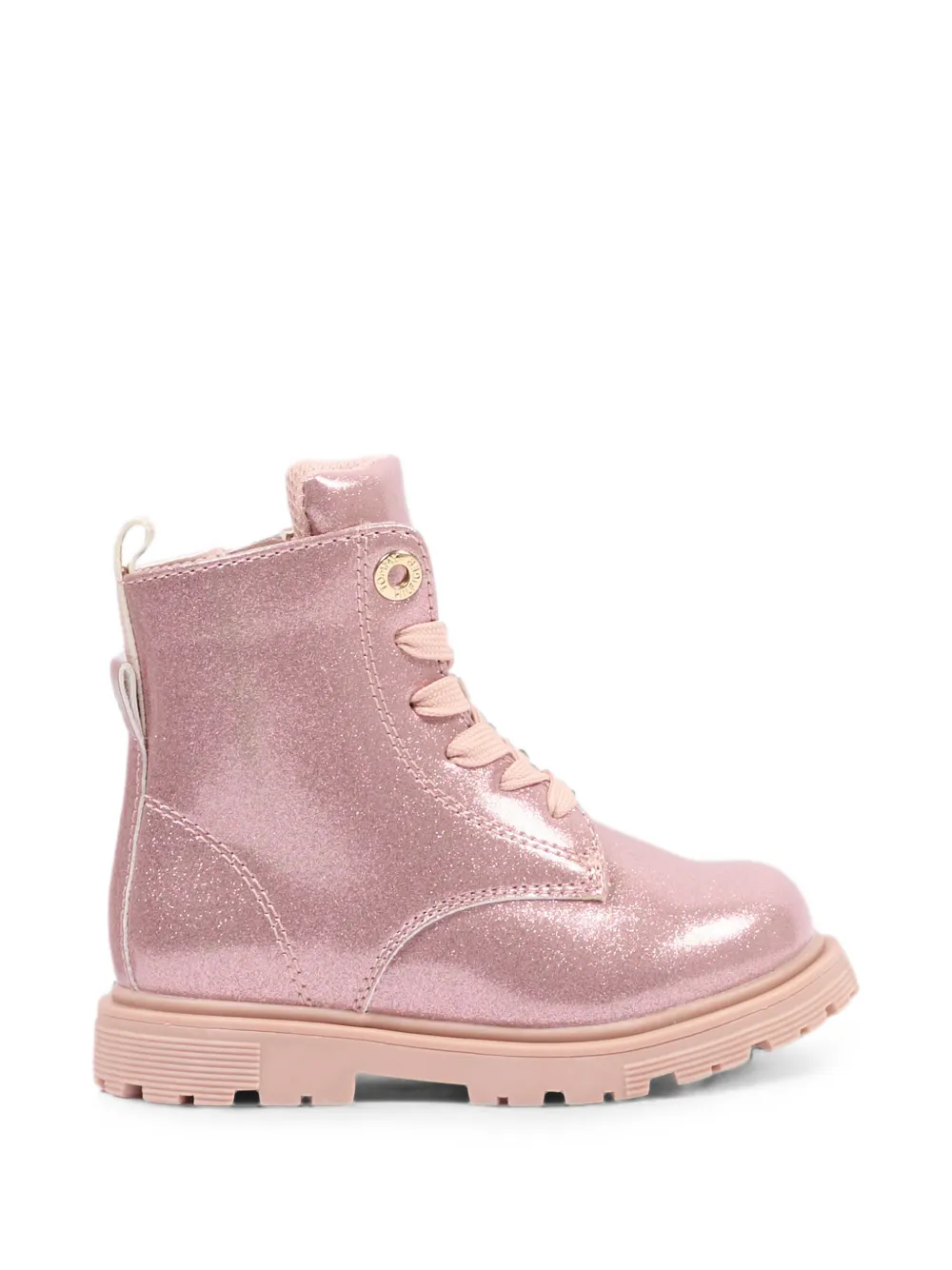 Tommy Hilfiger Junior glitter-effect lace-up boots - Rosa