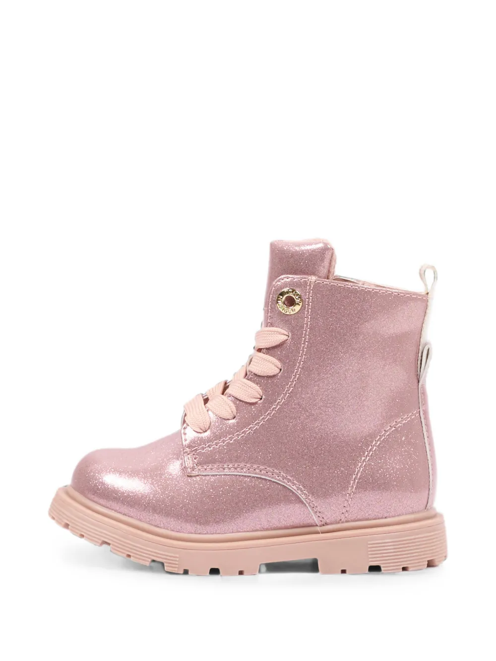 Tommy Hilfiger Junior glitter-effect lace-up boots Roze