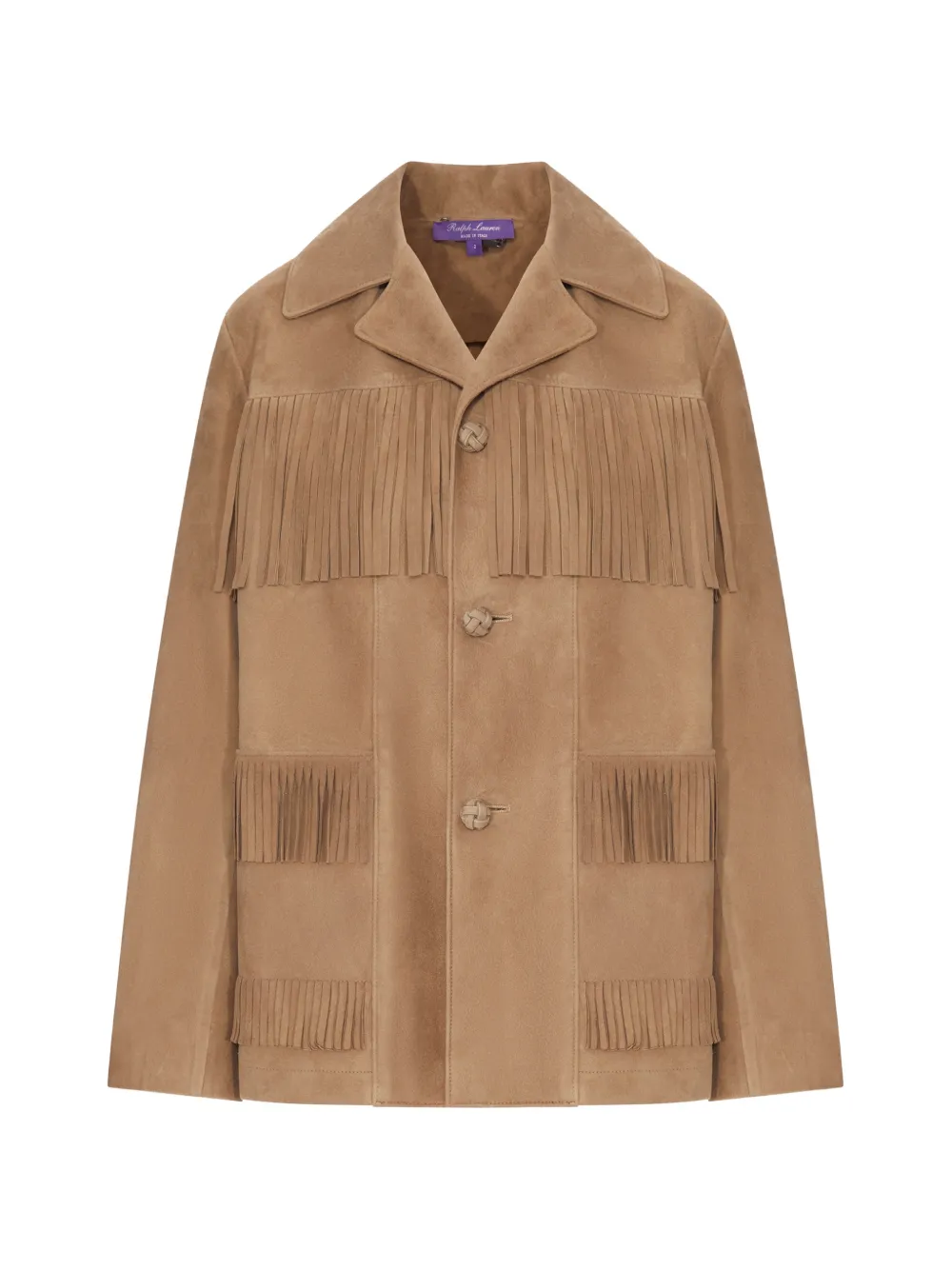 Ralph Lauren Collection fringe-trimmed suede jacket - Toni neutri