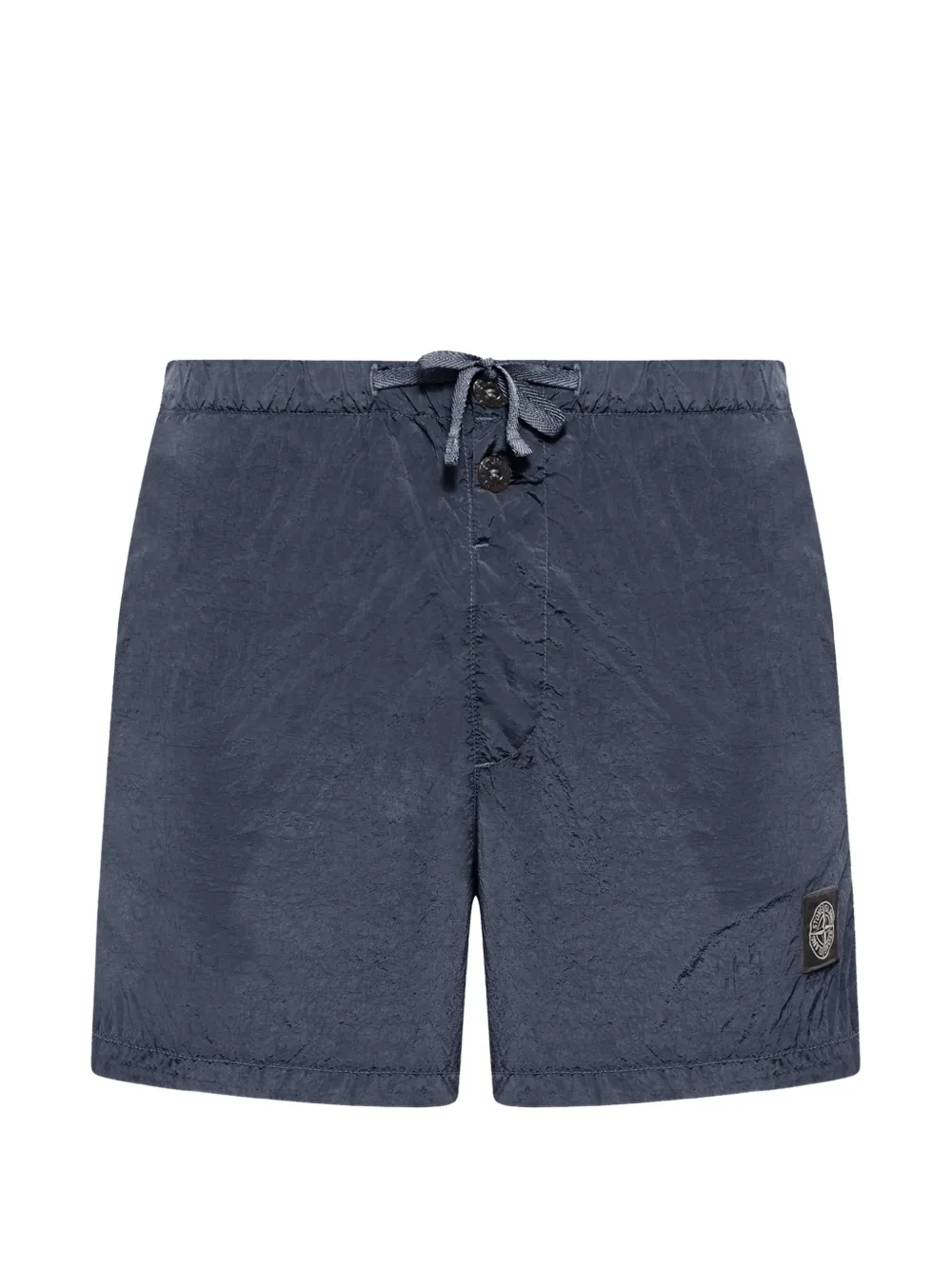 Stone Island Compass logo-patch swim shorts - Blau