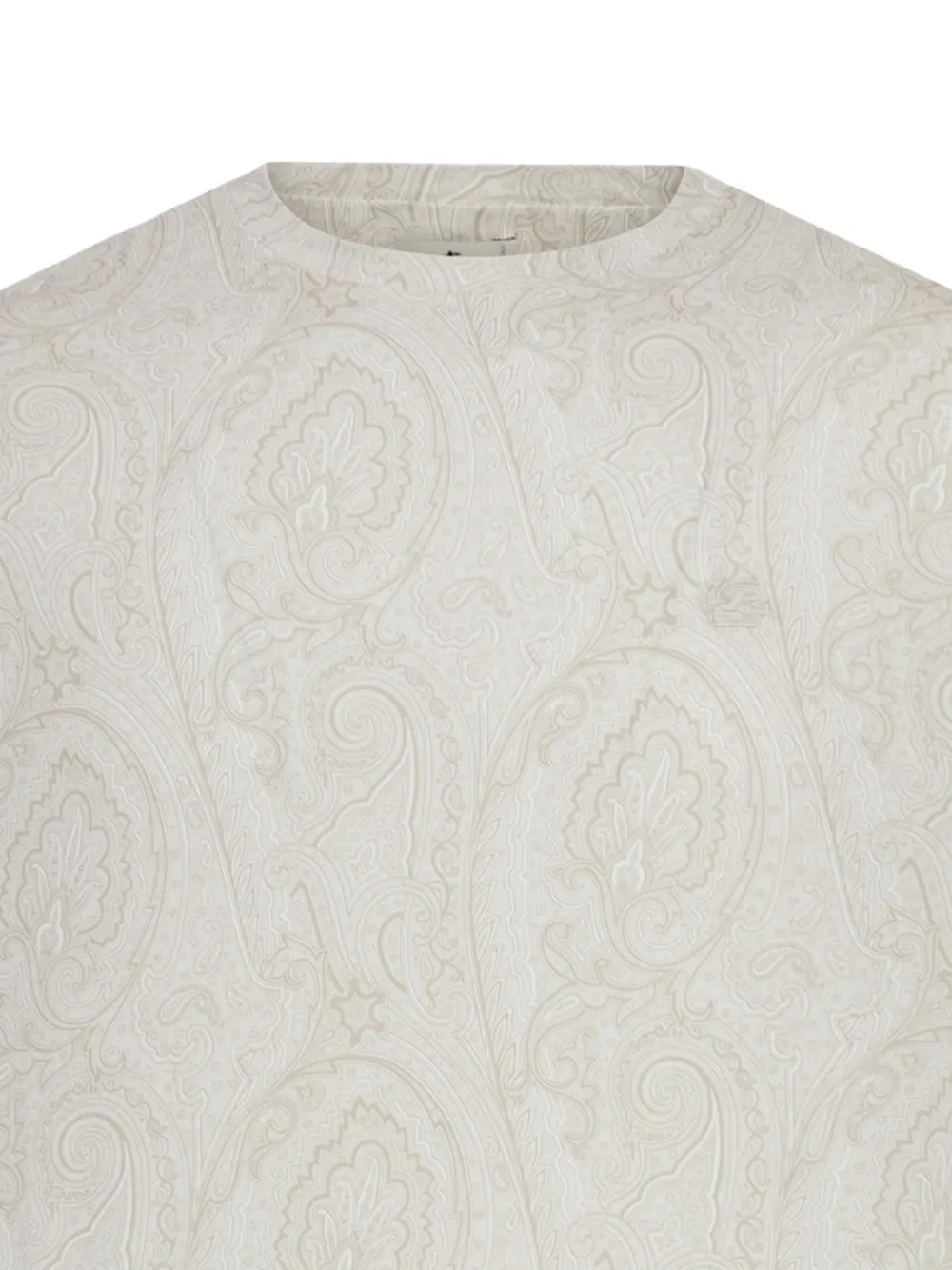ETRO Katoenen T-shirt met paisley-print Beige
