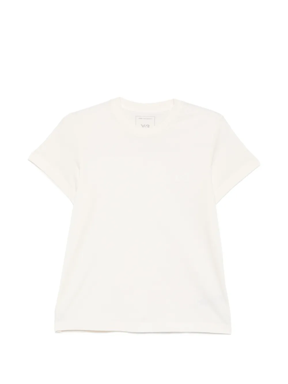 Y-3 logo-print T-shirt - Nude