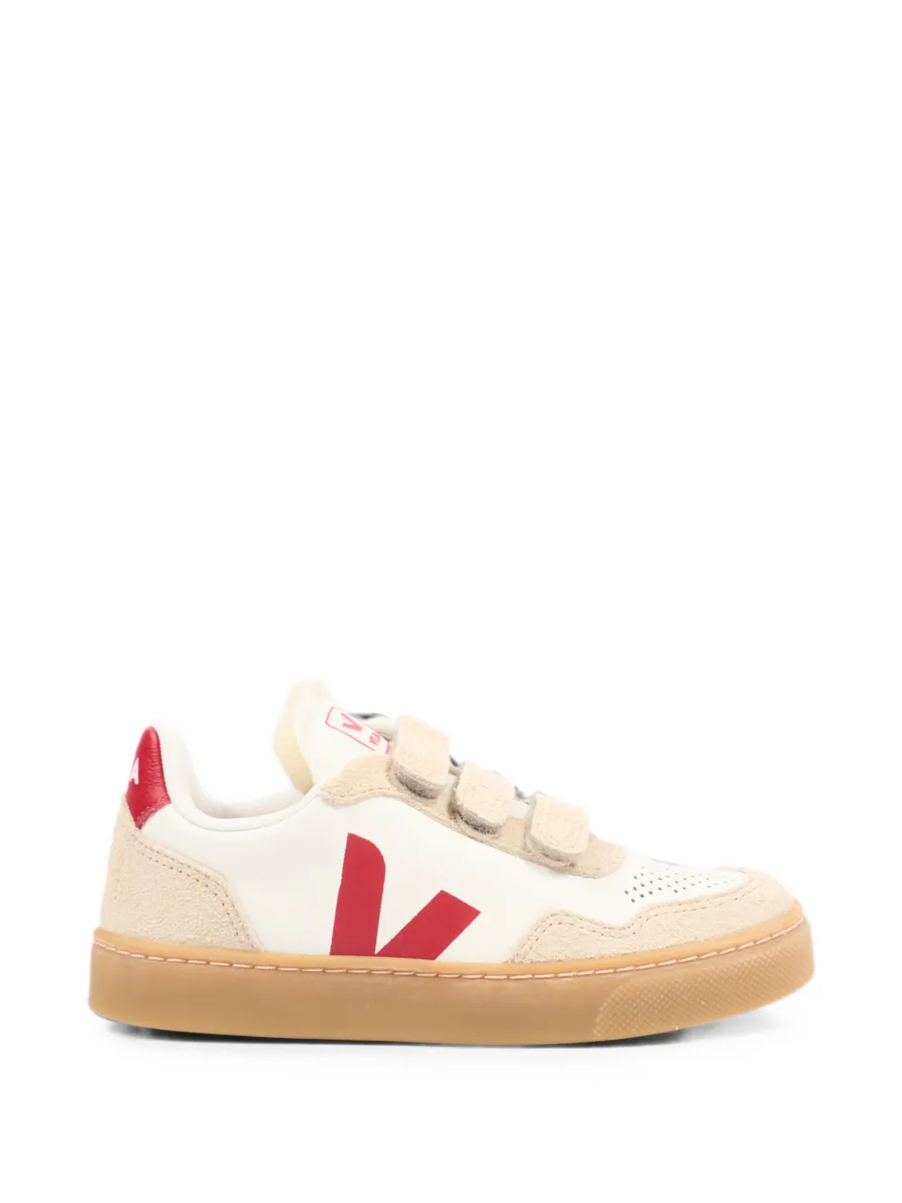 VEJA Kids touch-strap leather sneakers - Toni neutri