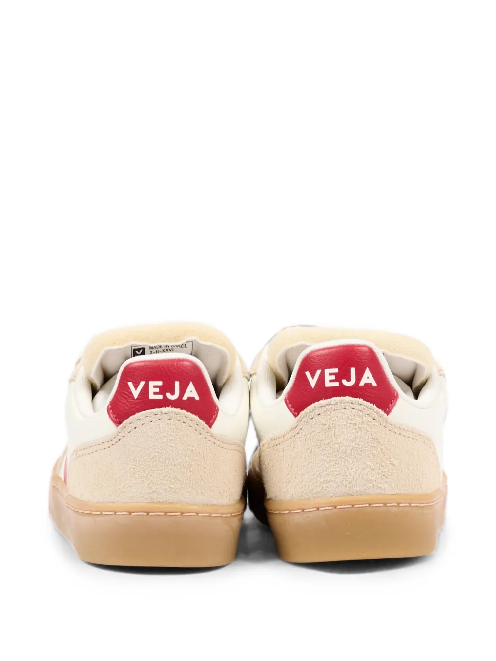 VEJA Kids touch-strap leather sneakers Beige